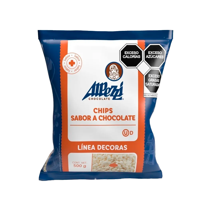 Alpezzi Chocolate Chips Sabor Chocolate Línea Decoras 500 g